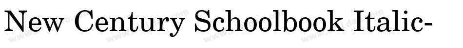 New Century Schoolbook Italic字体转换
